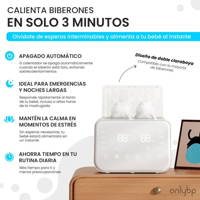 Doble Calentador y Esterilizador de Biberones 10 en 1 - Imagen 2