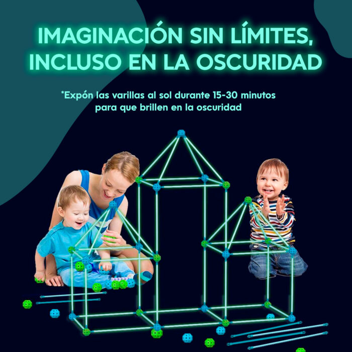 140pcs Kit de Construcción de Fuertes para Niños - Imagen 3