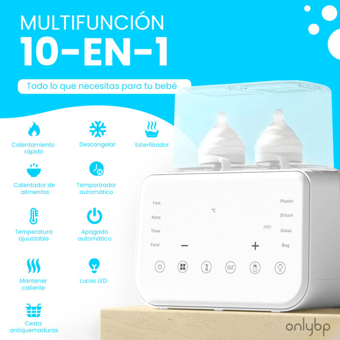 Doble Calentador y Esterilizador de Biberones 10 en 1 - Imagen 3