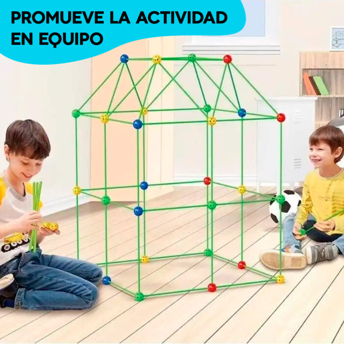140pcs Kit de Construcción de Fuertes para Niños - Imagen 6