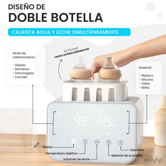 Doble Calentador y Esterilizador de Biberones 10 en 1 - Imagen 6