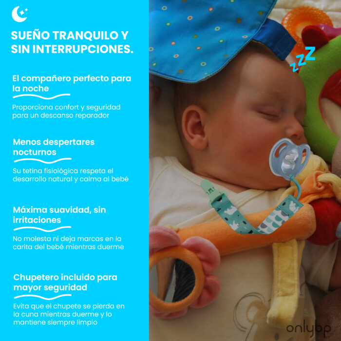 Set 4 Chupetes de Silicona para Bebés 0-6 meses con Tetina Fisiológica - Imagen 6