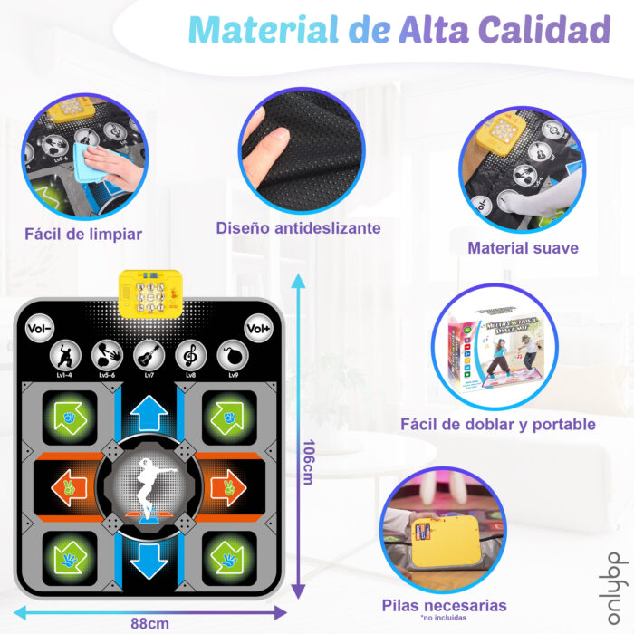 Alfombra de Baile para Niñas y Niños Bluetooth - Imagen 6
